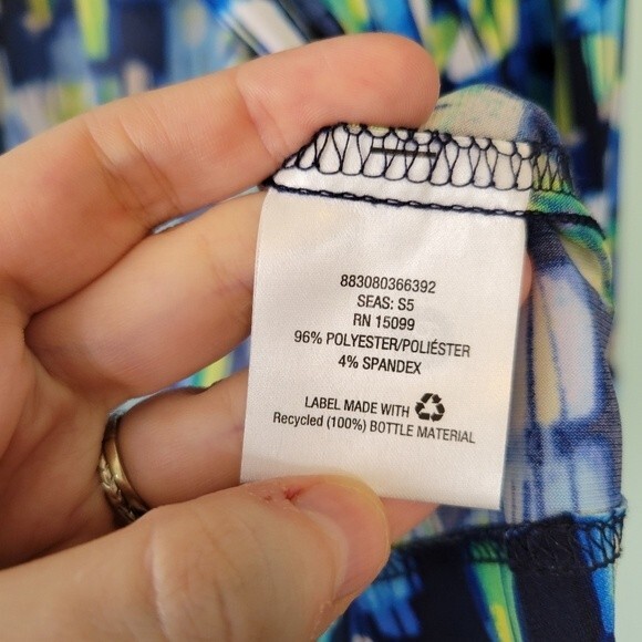 Covington Blue & Green Embellished Lightweight Jacket Size 16 - Picture 4 of 4